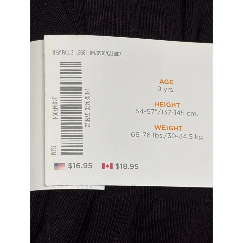 NEW Gymboree Girls Leggings Dark Purple Plum Size 9 Button Accent‎